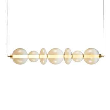 Sypialniana lampa wisząca DAPHNE ML0349 LED 40W 3000K złota bursztynowa