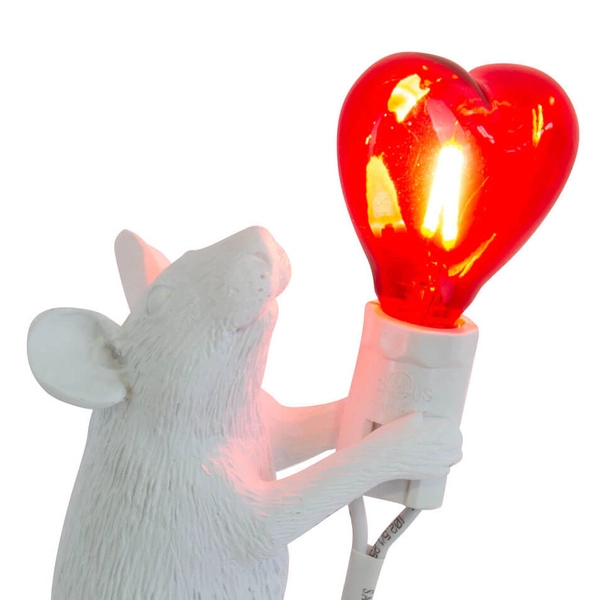 Nocna lampka dziecięca Topo TL0102 MYSZKA animals serce biały