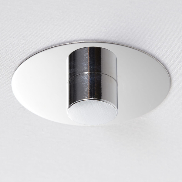 Okrągła lampa sufitowa Andria 93522/63 abażur chrom szary