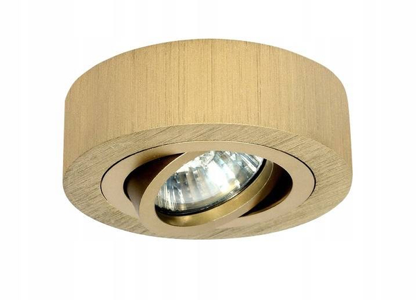 Lampa podtynkowa okrągła 572+64 Domeno LED tuba szczotkowana złota