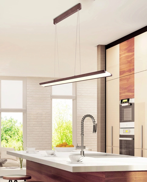 LAMPA wisząca COCONUT A0010-311 Candellux belka OPRAWA metalowa LED 28W 4000K zwis listwa brązowa