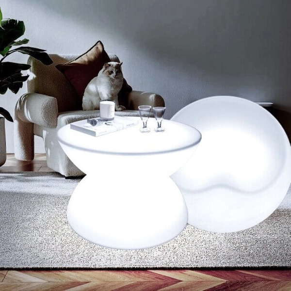 Stolik ogrodowy Party ES-TB017 Step LED 5W RGBW IP65 zmienna barwa biały