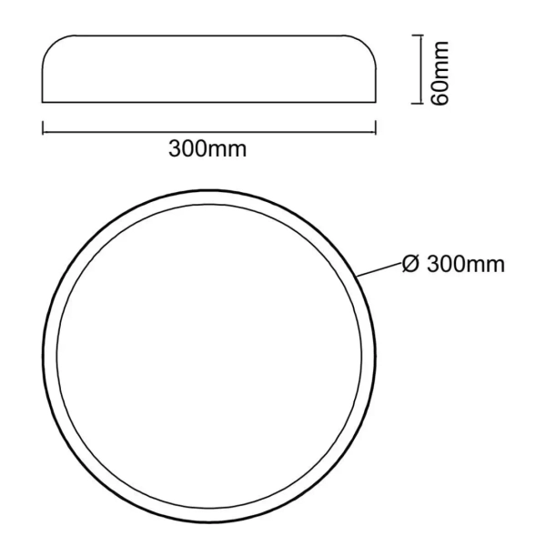 Ledowy minimalistyczny plafon Cedrone OR85969 LED 25W 3000-6500K szary