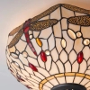Sufitowa lampa tiffany Dragonfly 70723 witraż do jadalni beżowa kolorowa