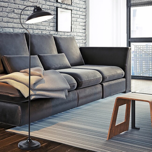 Podłogowa lampa stojąca Dragan 5310 industrial czarna retro do salonu