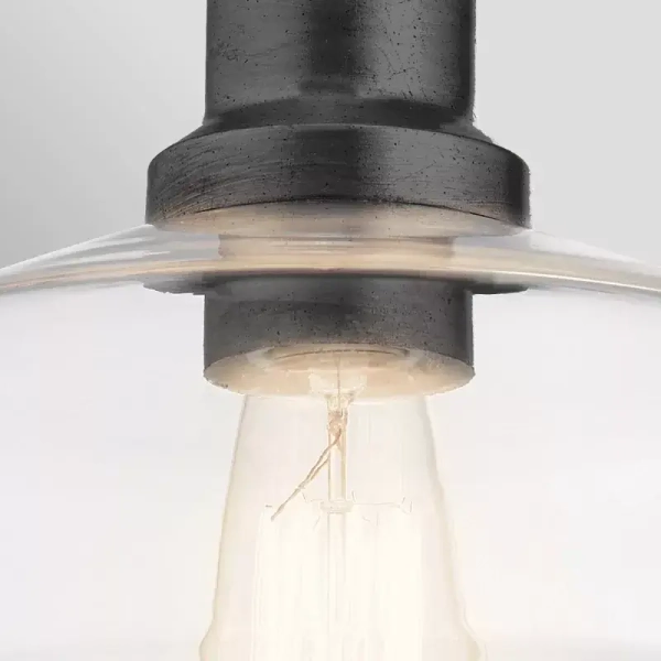 Wisząca lampa do kuchni Nottinghill grafitowa klasyczna szklana ELS-NOTTINGHILL-P-GR