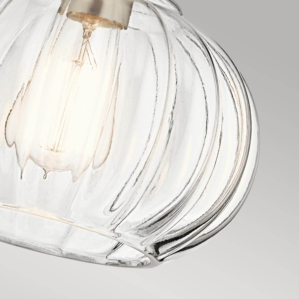 Lampa wisząca nad wyspę Riviera KL-RIVIERA-P-A retro szklana nikiel