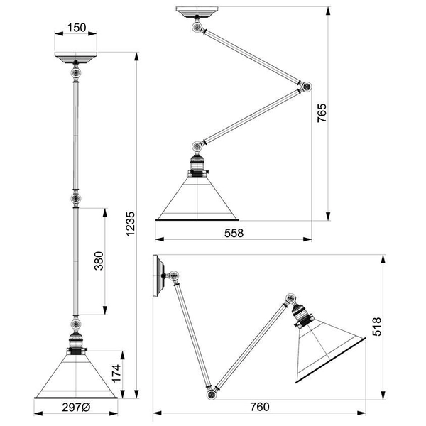 Industrialna LAMPA sufitowa PROVENCE PV-GWP-CPR Elstead loftowa OPRAWA metalowa miedziana