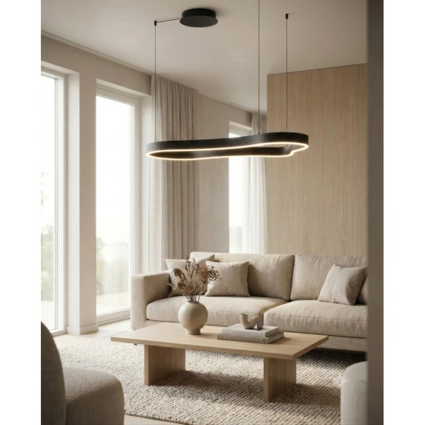 Wisząca lampa MIRABELLA czarna AZ6744 1x48W LED 3000K ściemnialna