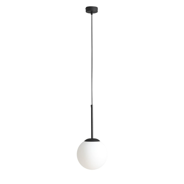 Wisząca lampa szklana Bosso 1087XS1 Aldex czarny zwis 1-płomienny kula