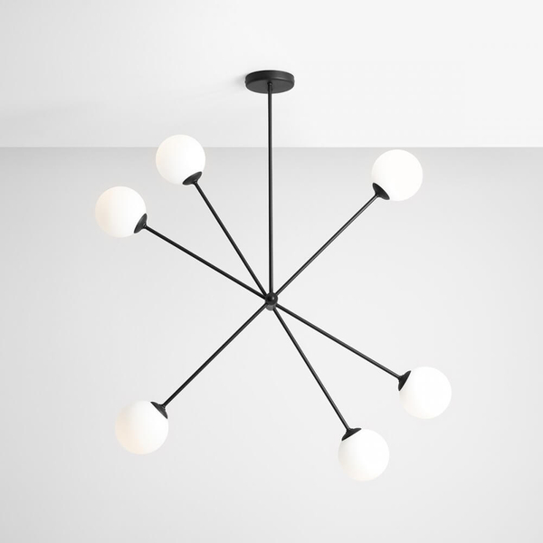 Minimalistyczna lampa wisząca Ohio 1081PL_K1 biała czarna
