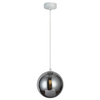 Szklana lampa wisząca BUBBLES AZ5953+AZ5885 Azzardo ball przydymiona biała