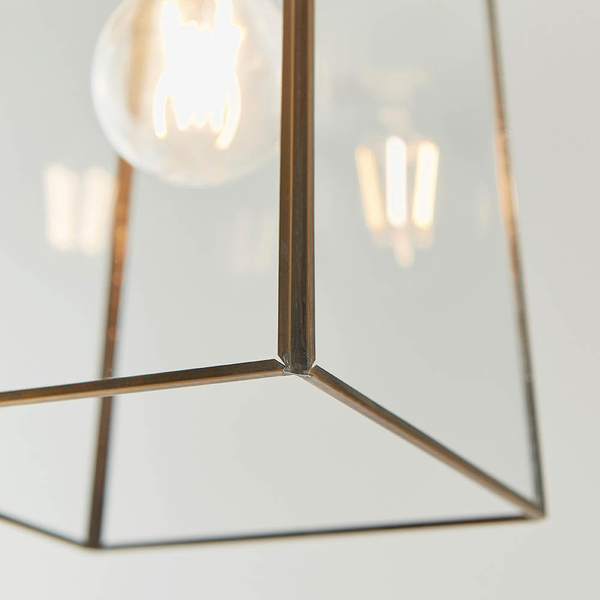Klosz do lampy wiszącej Beaumont 60892 szklana przezroczysty mosiądz