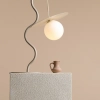 Zwisająca lampa do salonu LOOP 1125G9_S Aldex szklana kula kremowy