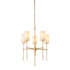 Abażurowa lampa wisząca DARLING ST-9501-5 GOLD złoty biały