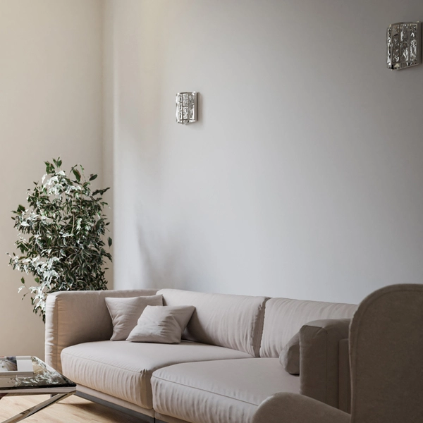 Glamour LAMPA ścienna KIEV W02872CH Cosmolight kryształowy kinkiet do jadalni chrom