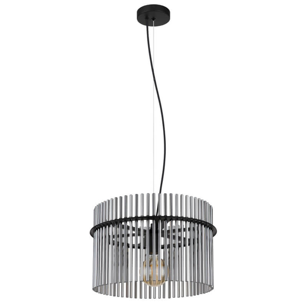 Loftowa lampa wisząca GORLEY 15698H ze szkła przydymiona czarna