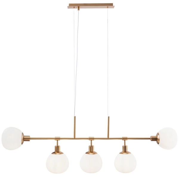 Modernistyczna LAMPA wisząca ERICH MOD221PL-05G Maytoni metalowa OPRAWA szklane kule ZWIS molekuły mosiądz