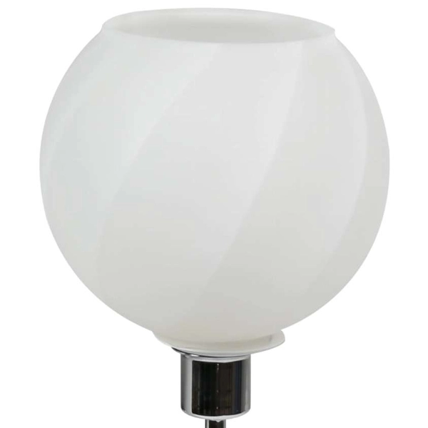 Szklana lampa ścienna RAUL 21-72191 klosz kula ball chrom biała