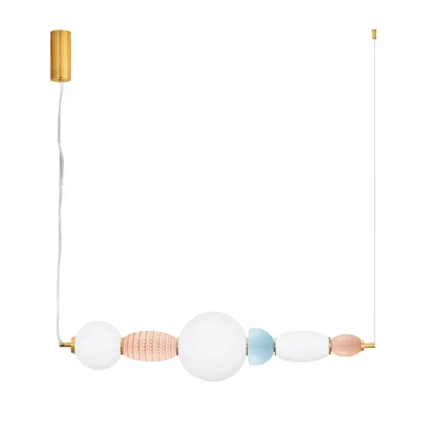 Ceramiczna lampa wisząca LAVERZO LE45228 LED 28W 3000K biala niebieska