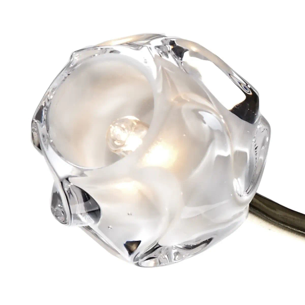 Antyczna lampa sufitowa SEATTLE mosiężna szklana metalowa 3p G9 do sypialni SEA5375