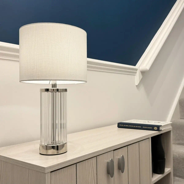 Szklana stołowa lampa Enrico ENR4138 LED 2,4W 3000K nikiel