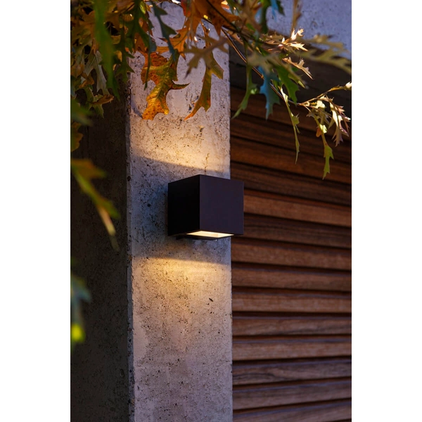 Kinkiet LAMPA ścienna GEMINI 5189125012 Lutec metalowa OPRAWA elewacyjna LED 9W 3000K kostka zewnętrzna IP54 czarna
