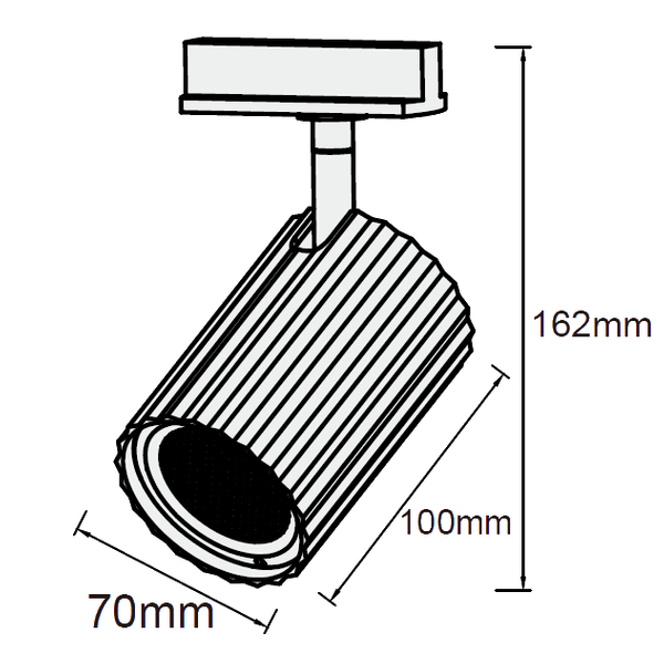 Reflektorek czarny Tokio LP-787/1R BK Light Prestige do systemu szynowego 1-fazowego