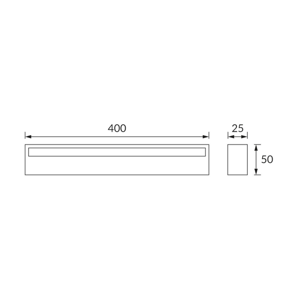 Łazienkowy kinkiet ścienny Cyber 03967 LED 9W 4100K IP44 podłużny czarny