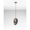 Owalna wisząca lampa LONTIZA LE45335 nad wyspę do jadalni szara