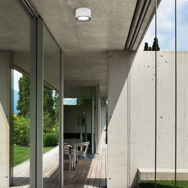 Sufitowa LAMPA zewnętrzna FOCUS 752462 Lutec okrągła OPRAWA metalowa outdoor IP54 biała