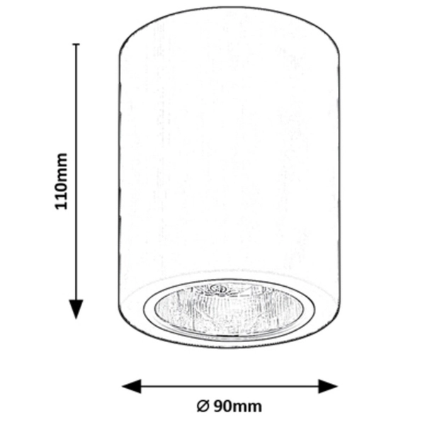 Natynkowa tuba Kobald 2056 sufitowy downlight biały do przedpokoju
