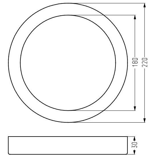 Lampa sufitowa okrągła SPN-05 2263762 metalowa LED 18W 4000K biały