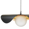 Wisząca lampa kapelusz ENZO ST-F22020601-D40 black szklana czarny złoty