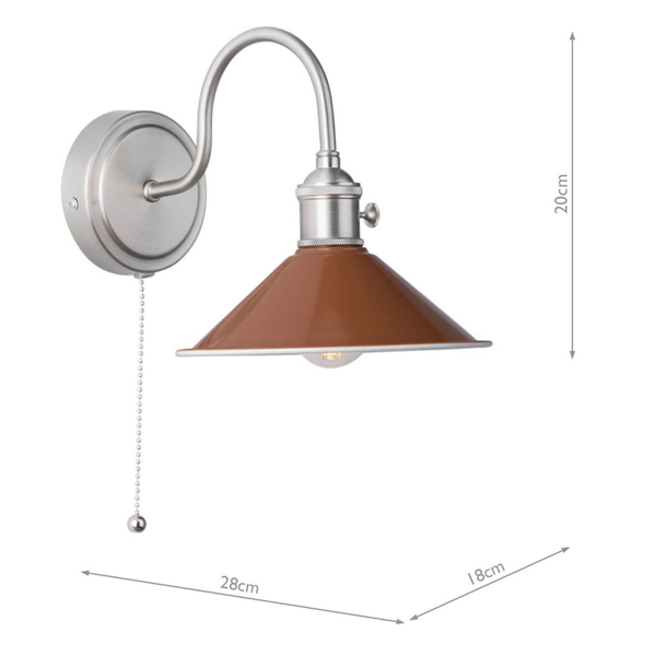 Salonowy kinkiet Hadano HAD0761-08 Dar Lighting antyczny chrom brązowy