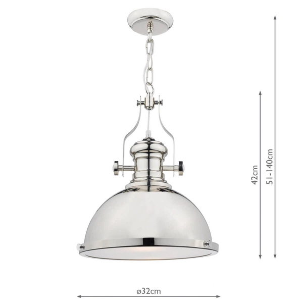 Lampa wisząca Arona ARO0138 Dar Lighting vintage metalowa chrom