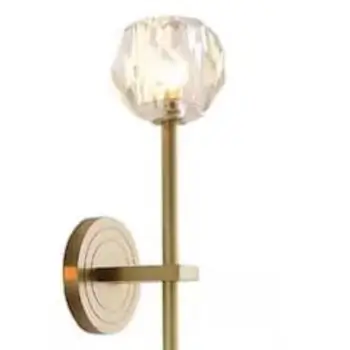 Ścienna lampa złota CGCRYSTCUTW kryształowa kula do salonu