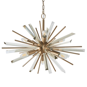 Lampa na łańcuchu wisząca L&-181936 Light& druciana złota