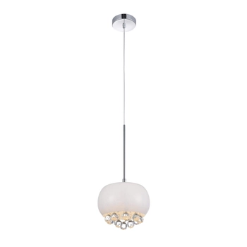 Glamour lampa wisząca Quince do sypialni crystal biała