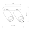 Minimalistyczna lampa pokojowa Mono 7841 czarne tuby ruchome hol