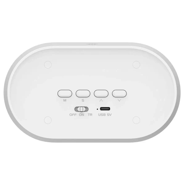 Lampka nocna z budzikiem Kaja 328137 LED 1,3W 3000K biała szara