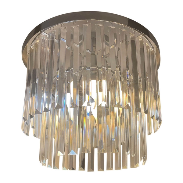 Plafon LAMPA sufitowa VETRO LP-2910/4C Light Prestige okrągła OPRAWA glamour z kryształkami crystals przezroczysty chrom