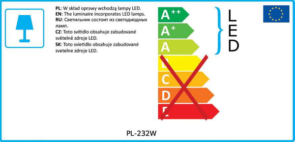 Kinkiet LAMPA elewacyjna GILBERTO PL-232W Italux ścienna OPRAWA metalowa LED 6W 3000K zewnętrzna do ogrodu IP54 biała