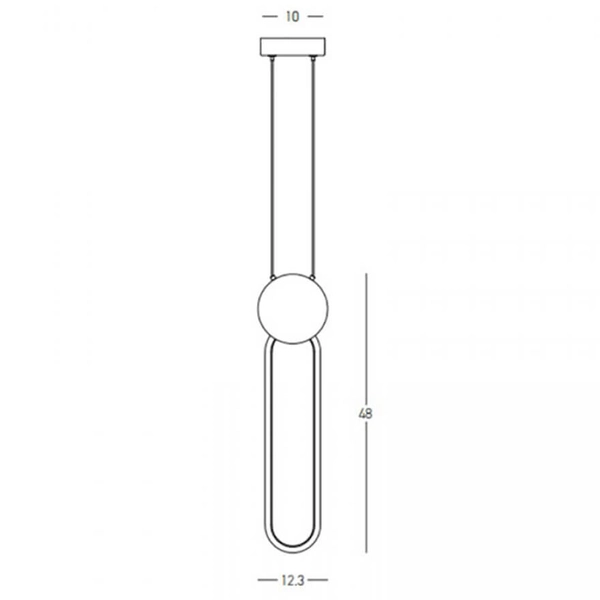 Ściemnialna wisząca lampa 23101 LED 13W 3000K czarny złoty OUTLET