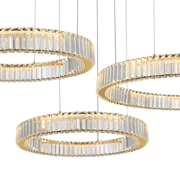 Ściemnialna wisząca lampa SPARK AZ5794 Azzardo LED 144W 3000K złota