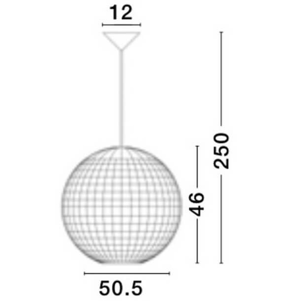 Pleciona lampa wisząca Parana LE42135 kula czarna brązowa