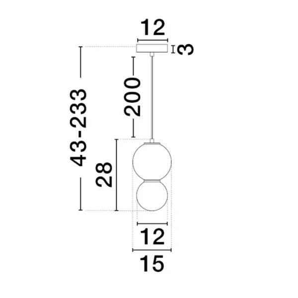 Salonowa lampa wisząca JORELIA LE45254 LED 4W 3000K kula ball szara biała