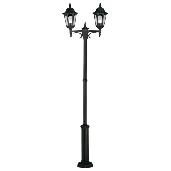Podwójna latarnia zewnętrzna Parish PR8-BLACK Elstead czarna