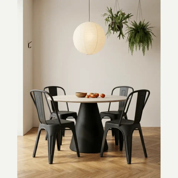 Krzesło PARIS czarne 5900168835863 wys. 86 cm do jadalni