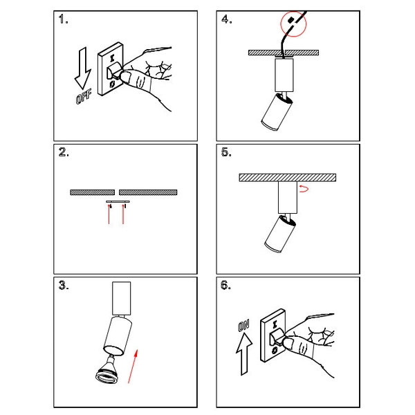 Sufitowa LAMPA spot FOCUS S C052CL-01W Maytoni metalowa OPRAWA plafon tuba biała